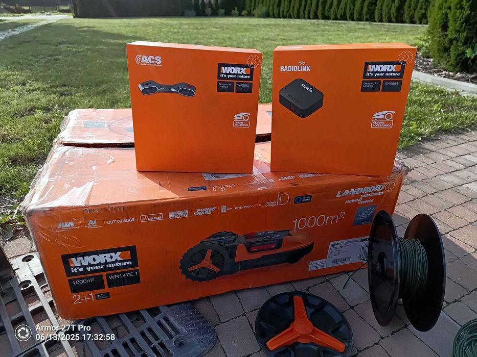 kosiarka WORX Landroid L1000 WR147E.1 z montażem + kolce + ACS + WIFI