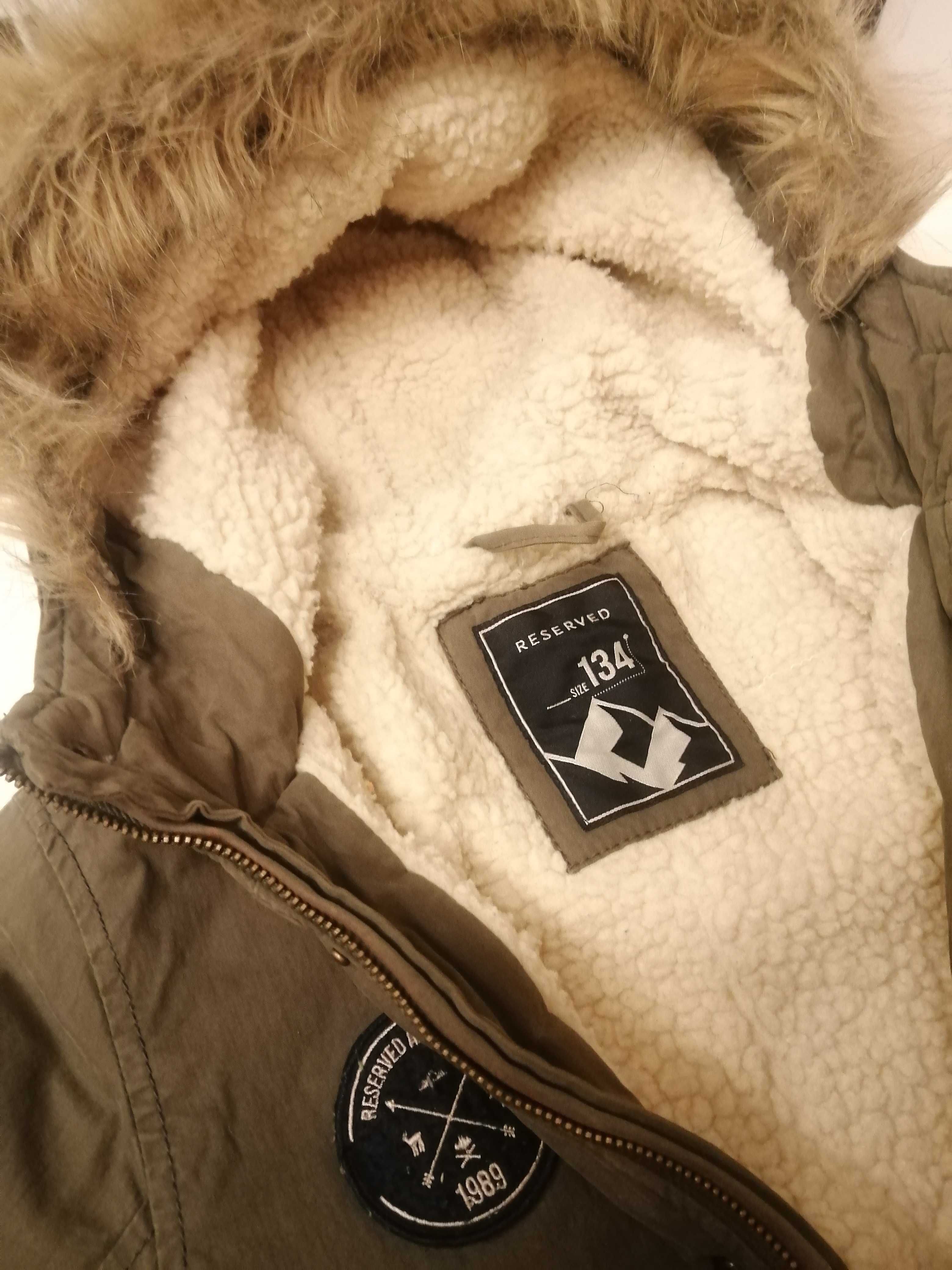 Kurtka zimowa parka Reserved, 134, stan bdb