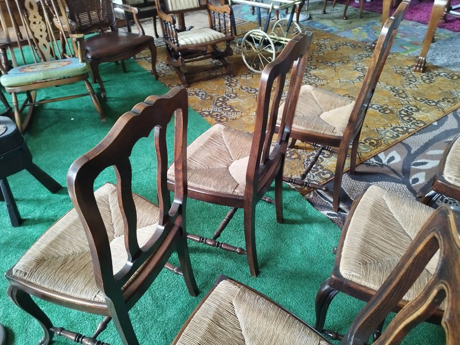 krzesła salonowe drewniane Antyk Vintage 6 sztuk