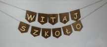Girlanda Witaj szkoło brązowa