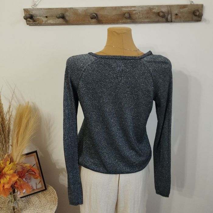 Bluzka / sweter damski  srebrna nitka,impreza, Saint Tropez r M,