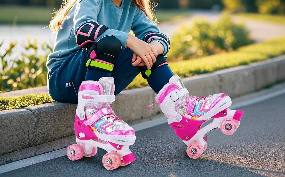 Ylaide Regulowane Wrotki Dziecięce Świecące S 28-32 Podświetlane Koła