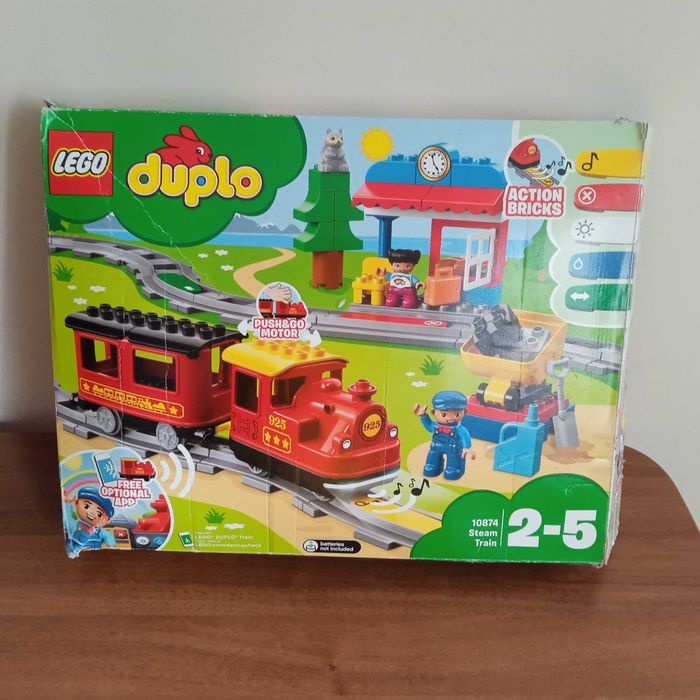 Конструктор LEGO DUPLO (10874) Паровоз / Поїзд на паровій тязі