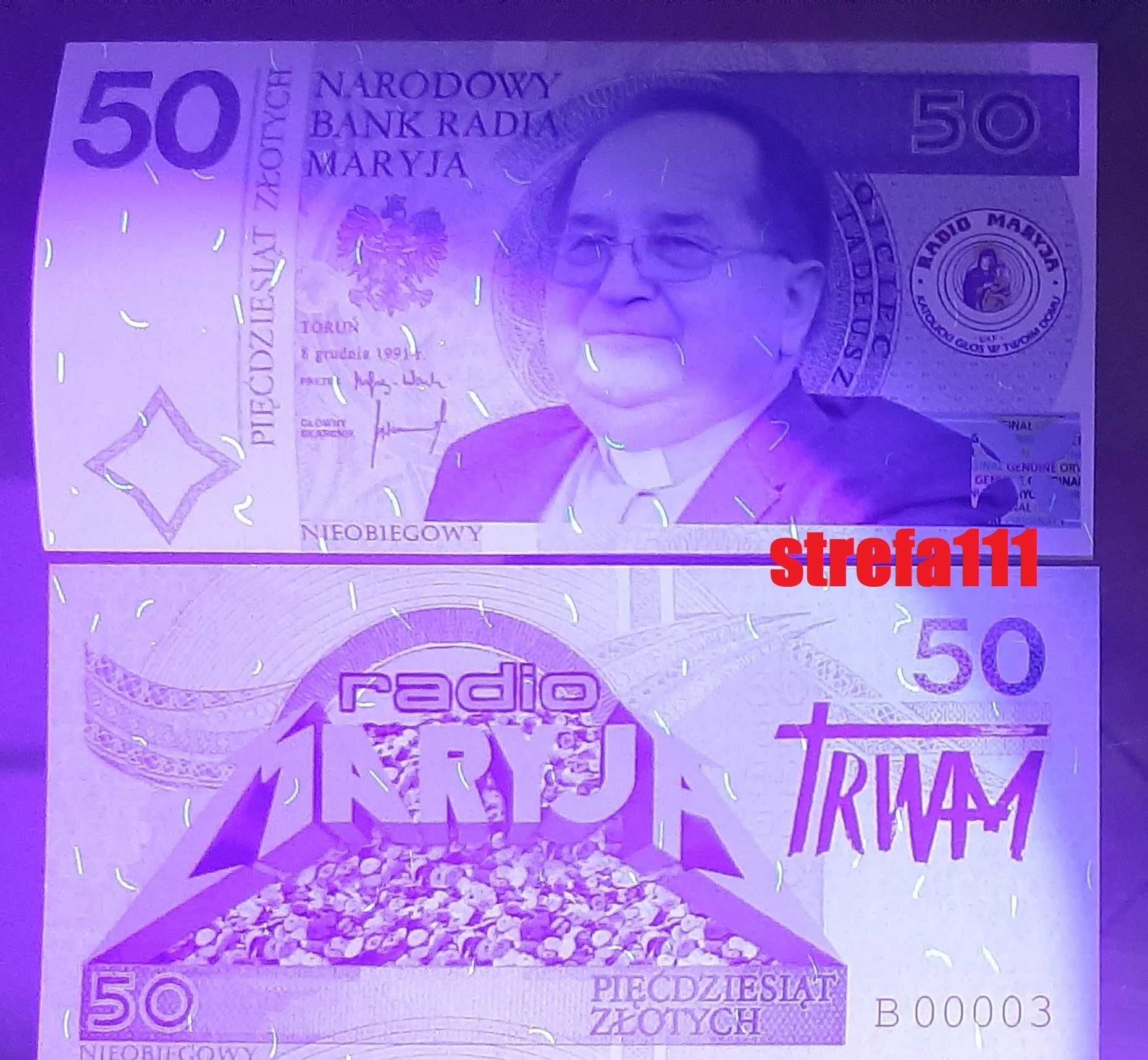50 złotych Tadeusz Rydzyk Radio Maryja i TV Trwam