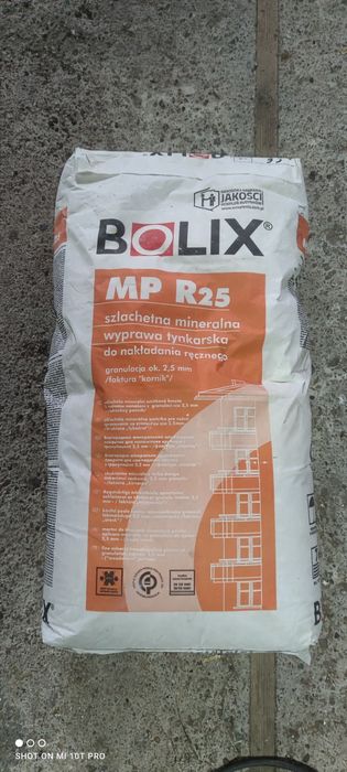 BOLIX MPR25 tynk mineralny kornik 2,5MM 25KG biały