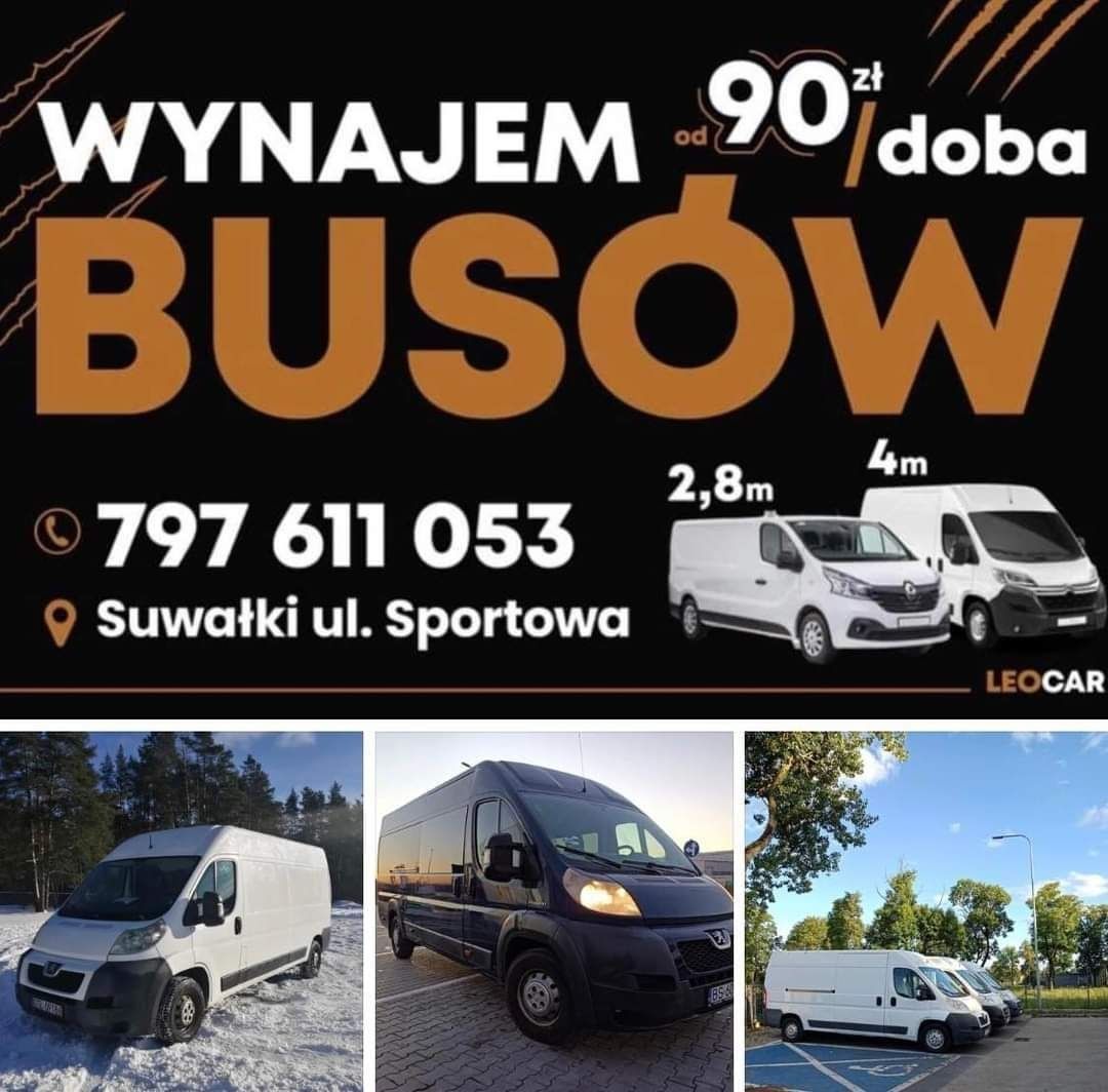 Wynajem busa Wynajem dostawczych busów wypożyczalnia van rent