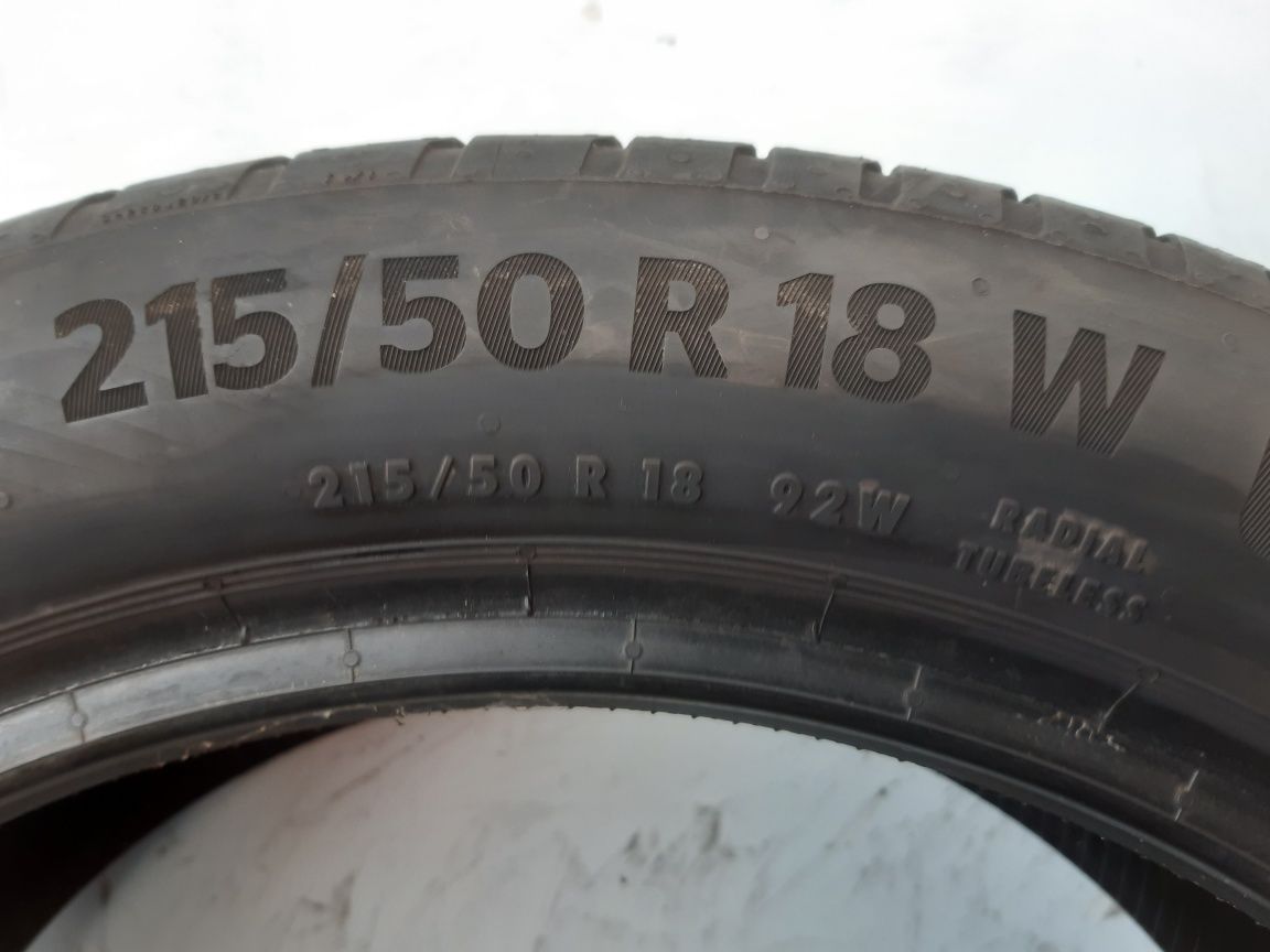 Letnie 215/50R18 Continental 2022r Montaż