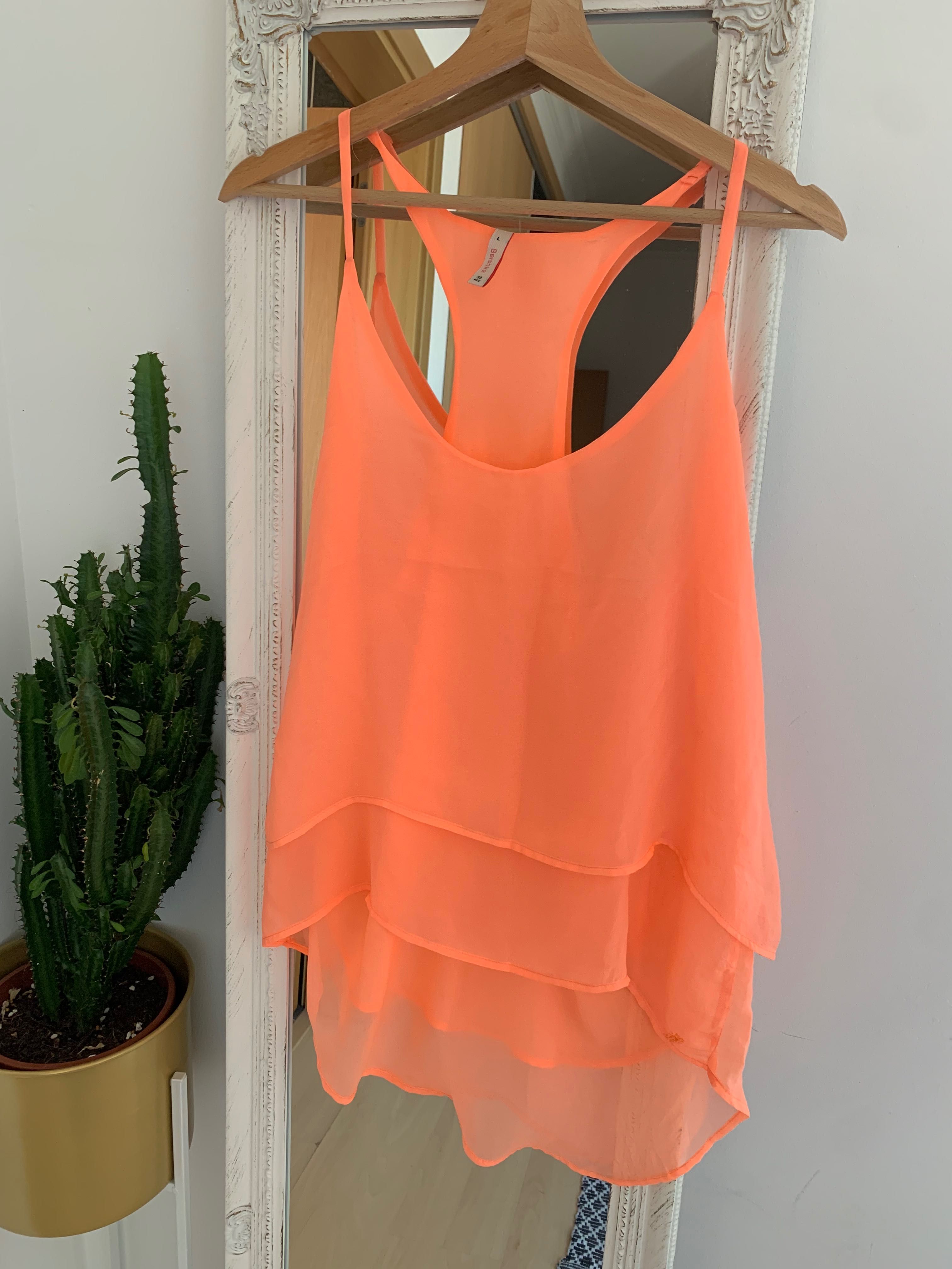 Top fluido coral neon