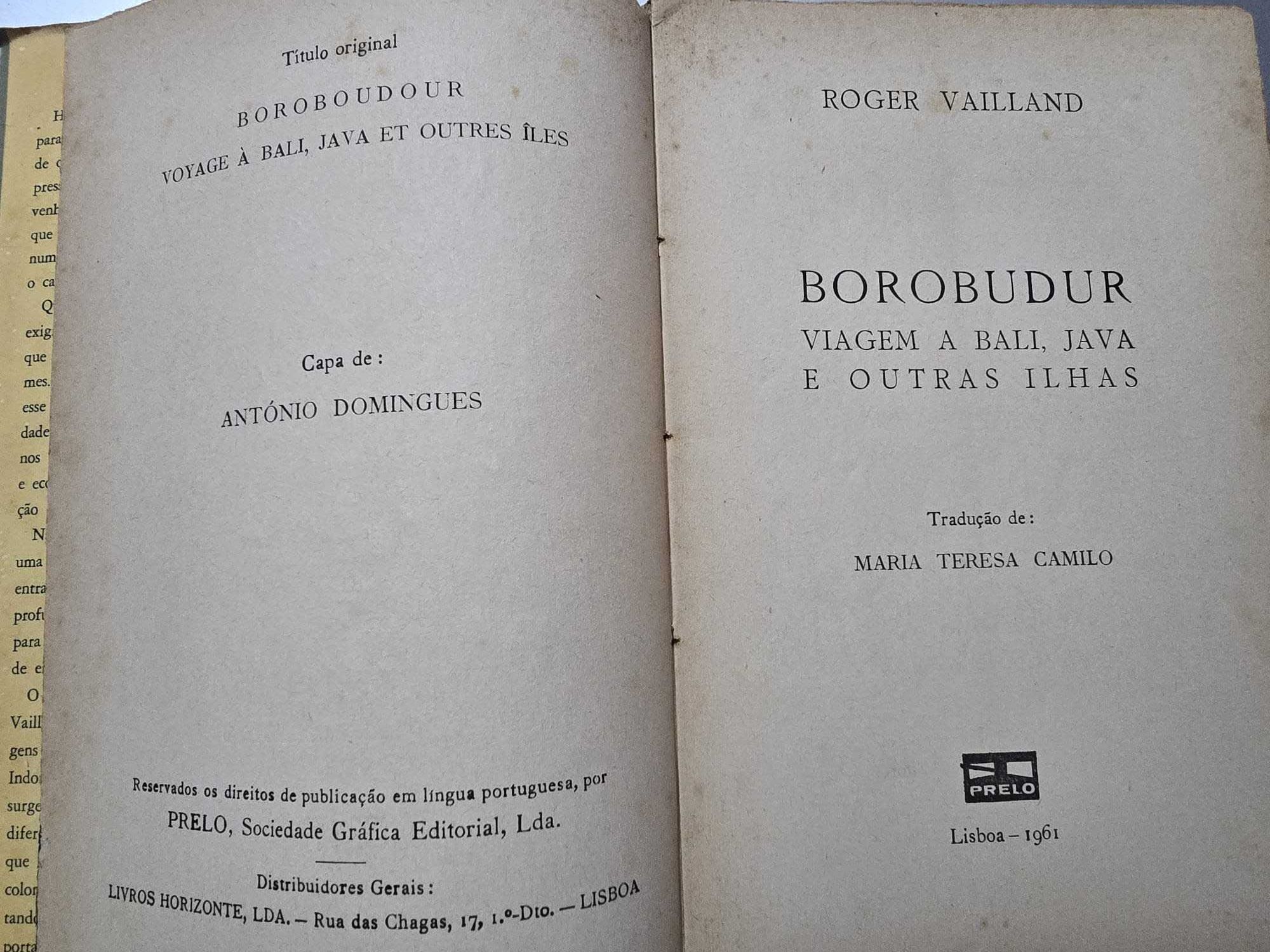 Borobudur Viagem a Bali, Java e Outras Ilhas - Roger Vailland