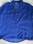 Camisa de manga comprida azul