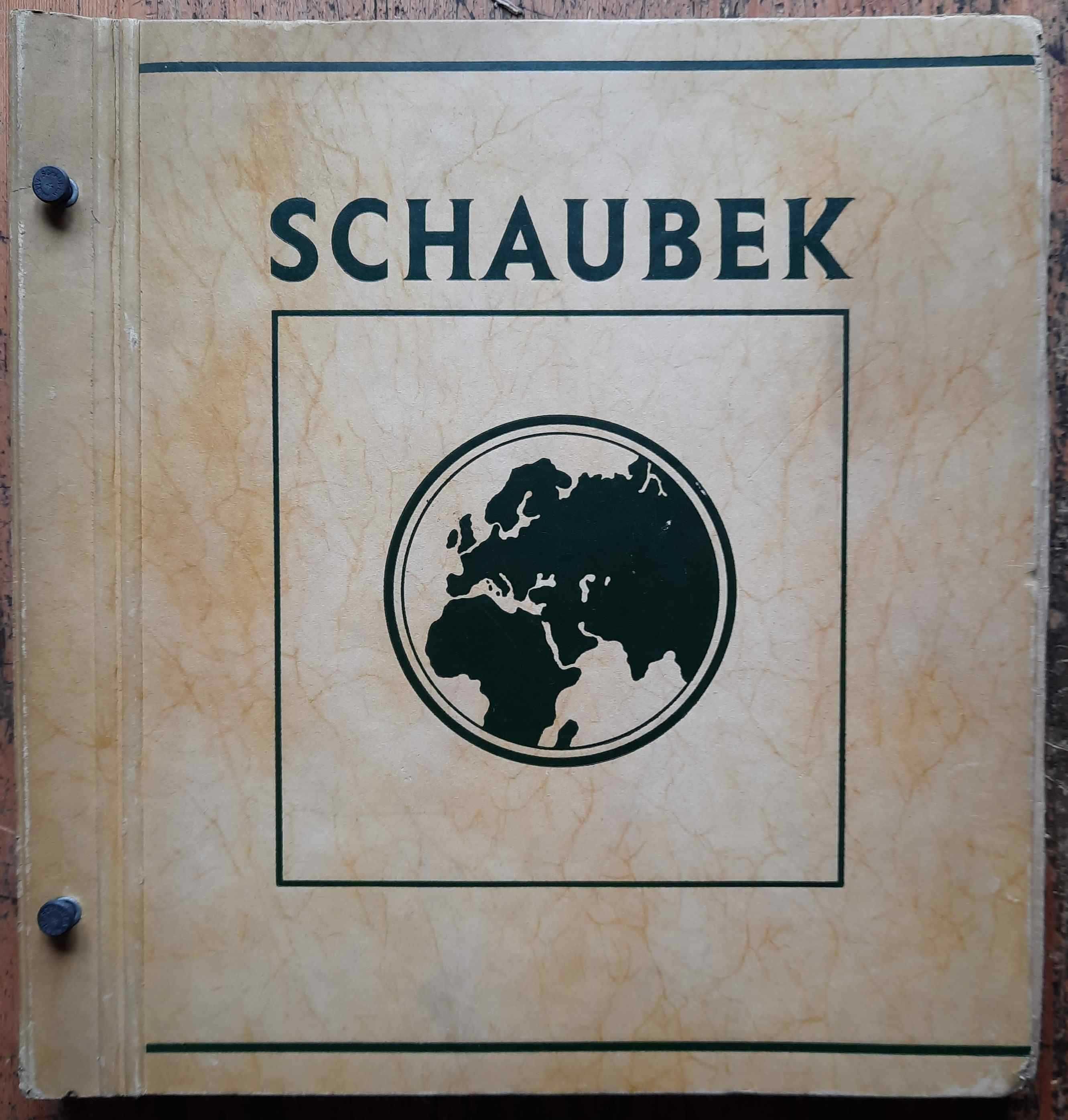 SCHAUBEK Album na znaczki pocztowe ok. 1930 Polska Litwa Holandia