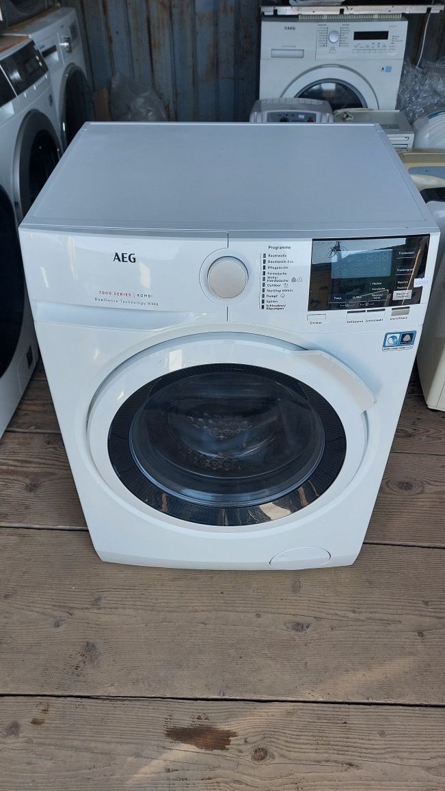 Вузька пральна машина з сушкою 2в1 AEG