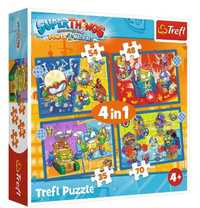 TREFL 34390 Puzzle 4w1 Super akcja