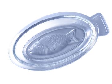 stara szklana miseczka paterka ryba