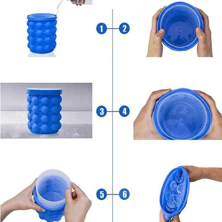 Kubek Foremka Do Lodu Kostkarka Kubełek Silikonowy