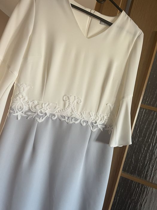 Piekna olowkowa sukienka wizytowa wesele chrzciny komunia