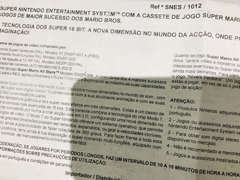 Super Nintendo Edição Especial Mario All Stars / snes