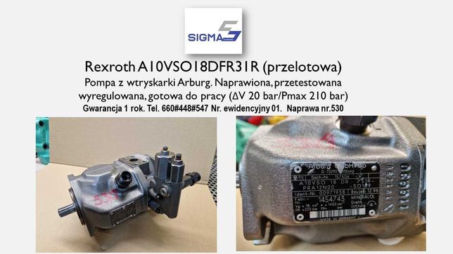 Pompa Rexroth A10VSO18DFR31R gwarancja 1 rok