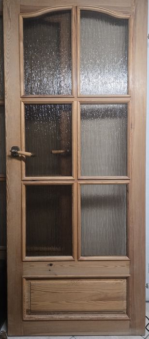 Skrzydło  drzwiowe drewniane lewe i prawe szerokość 80 cm