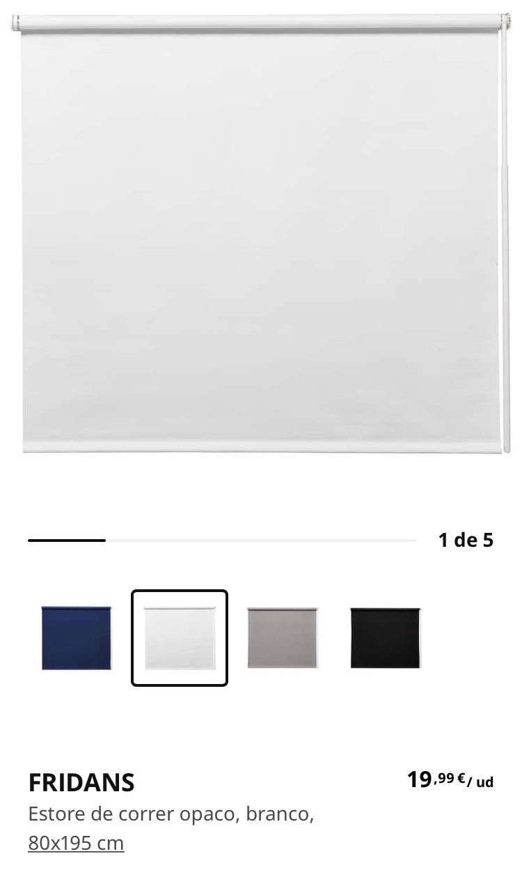 Estore FRIDANS (branco - 80x195cm)