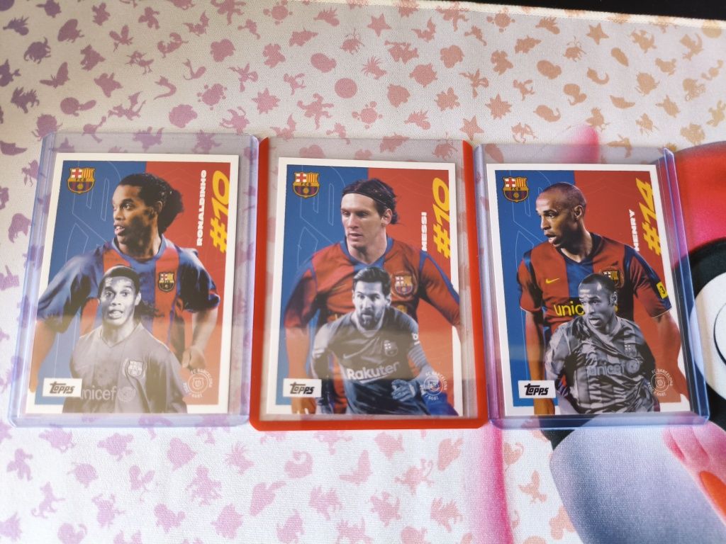 Messi/ Henry & Ronaldinho - Topps Fc Barcelona Fan Set