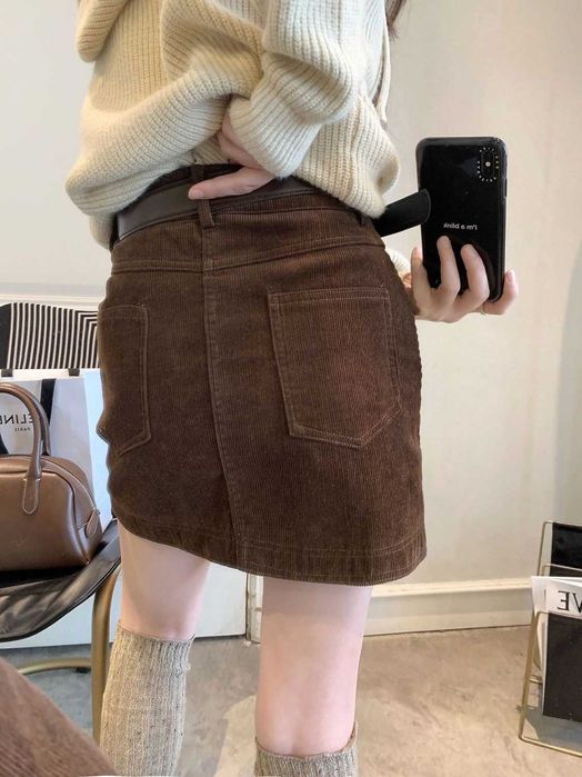 Спідниця у трендовому шоколадному кольорі НОВА