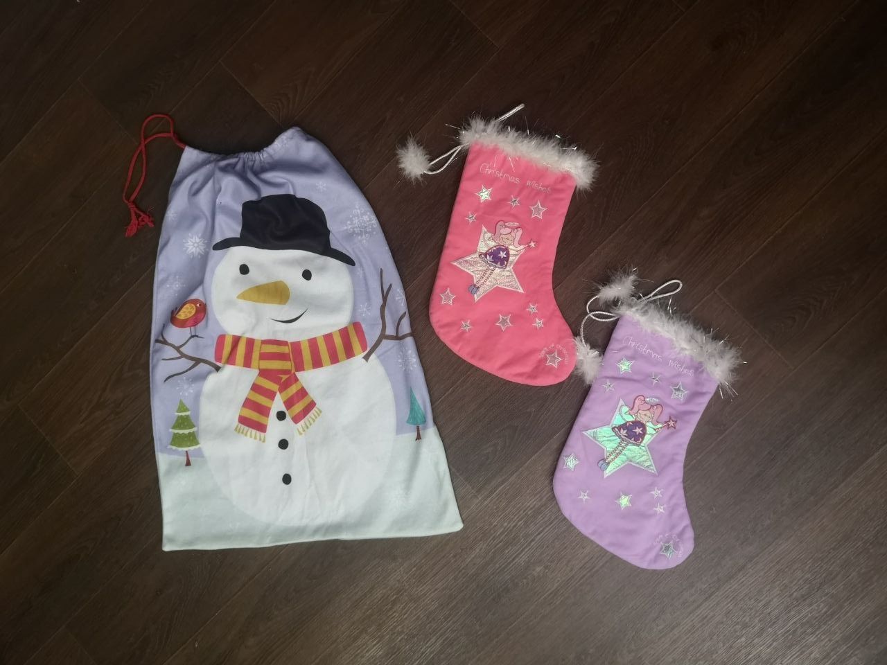 Носки мешок для подарок на новый год Рождество