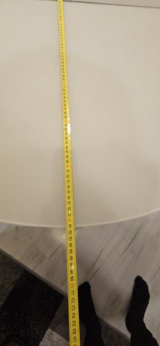 Stół okrągły solidny rozkładany 120 160