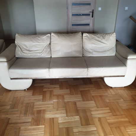 PILNE! Kanapa sofa Wajnert Skóra ekologiczna beżowa kremowa