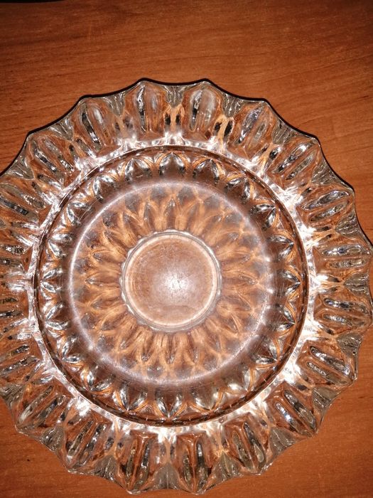 Stara kryształowa popielniczka Ząbkowice.