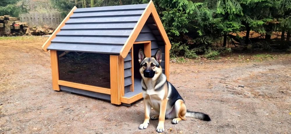 Buda dla owczarka z oknem waga 140kg