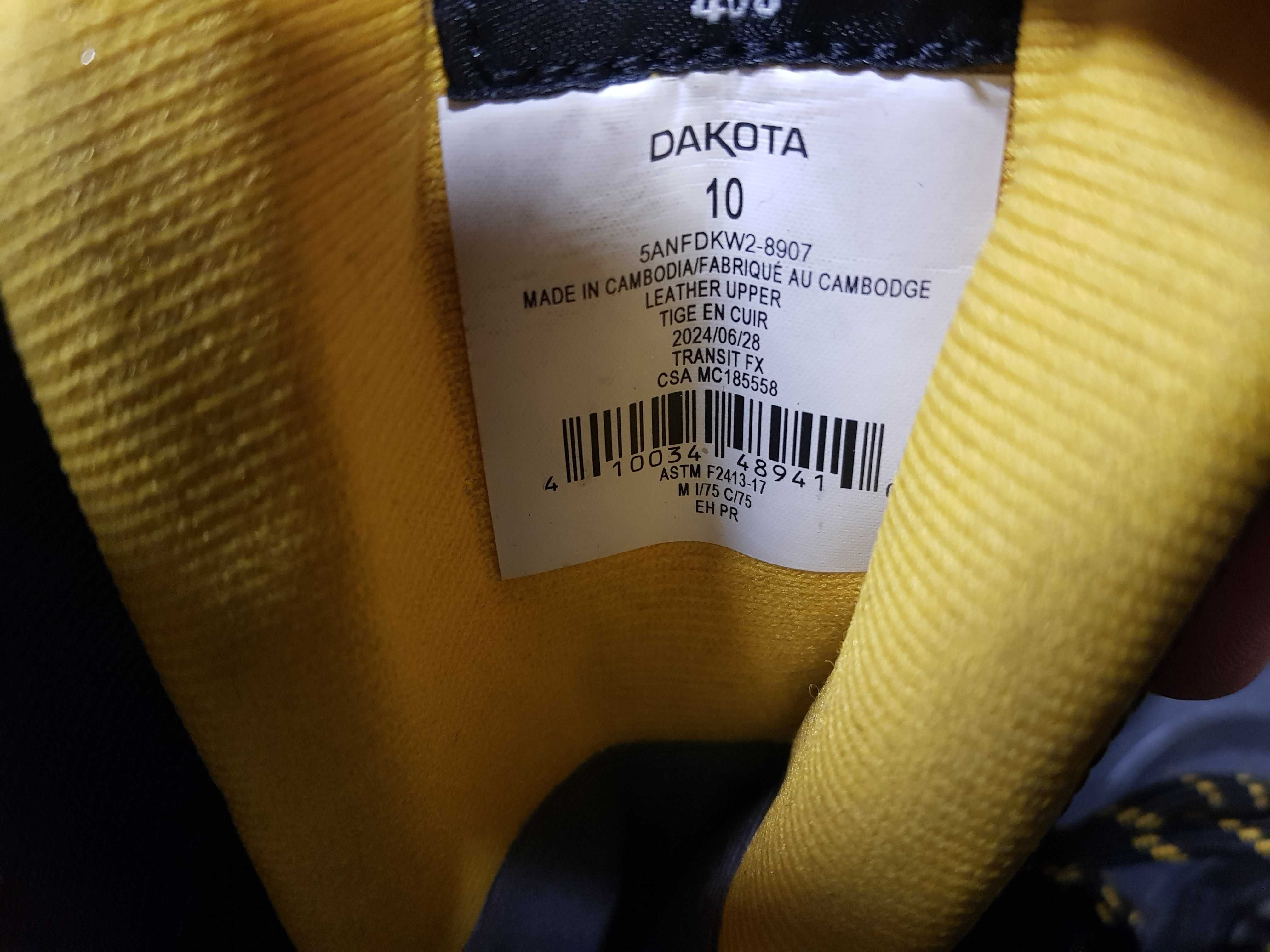 Buty robocze DAKOTA rozm 43 wkł 28 cm S3