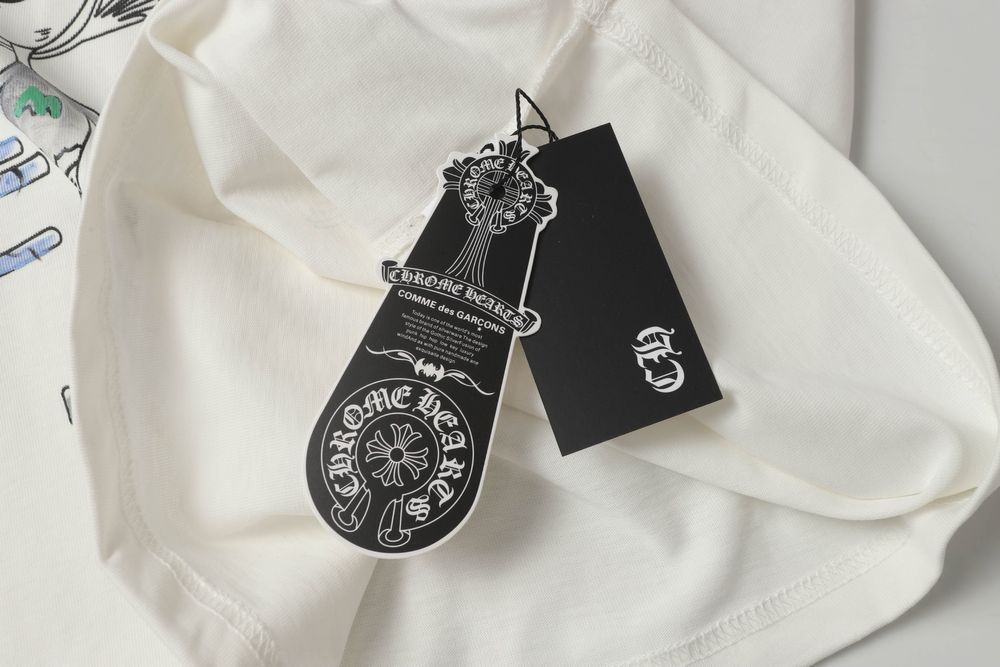 Футболка CHROME HEARTS унисекс оригинал мужская оверсайз черная белая