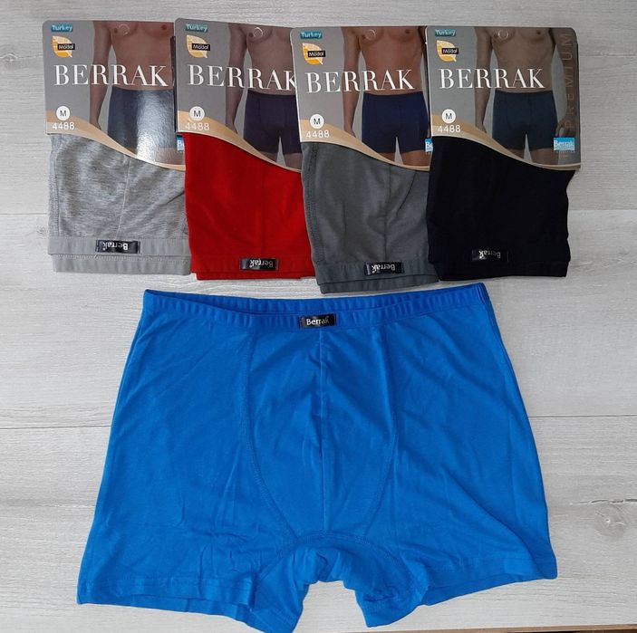 Труси чоловічі -боксери, однотонні розмір S, M, L, XL, 2XL, 3XL, Berra