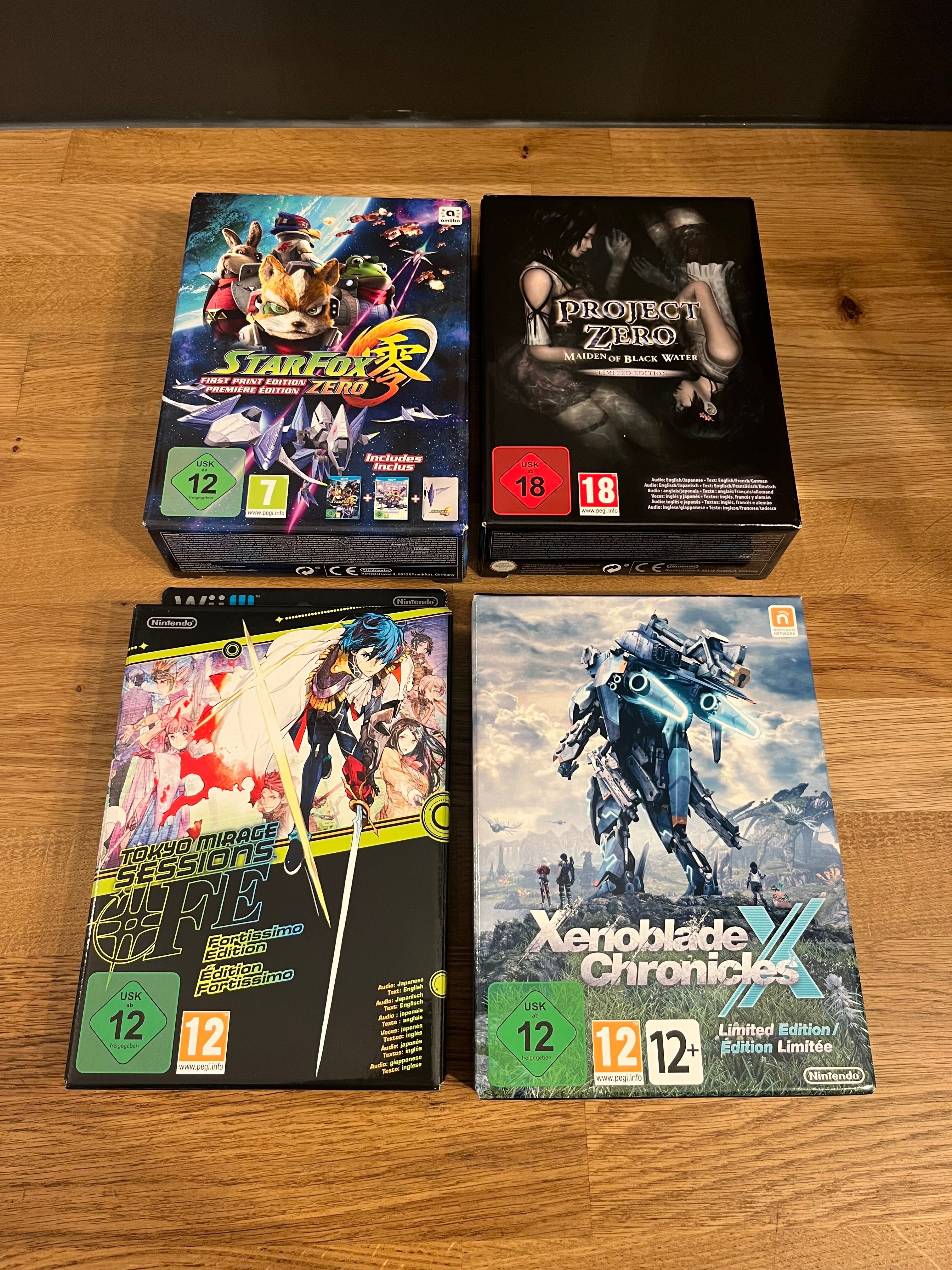 Edições Limitadas Xenoblade Star Fox Tokyo Mirage Project Zero Wii U