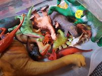 Dinozaury duże małe prezent na dzień dziecka gumowe 20szt T-REX