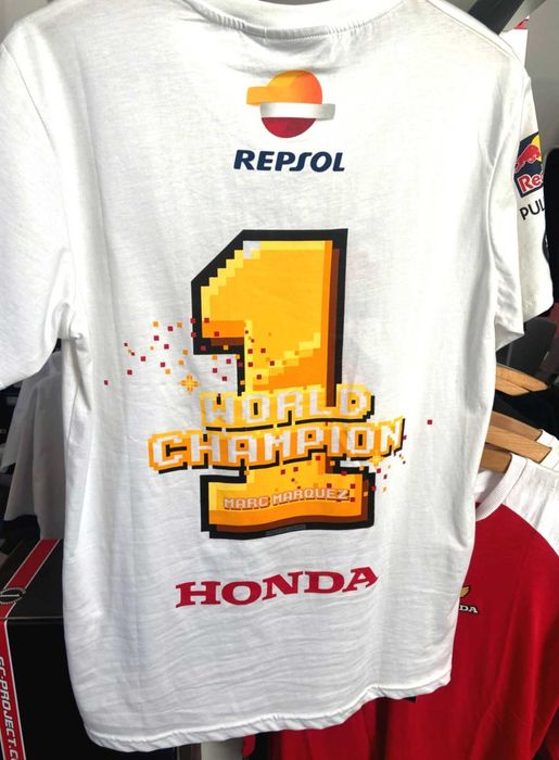 T-shirt Koszulka Honda Marquez Repsol 7th World Champion biała rozm. M