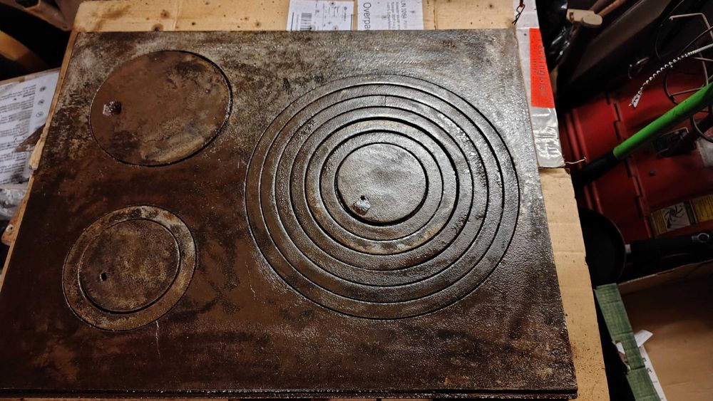 Płyta żeliwna z fajerkami trzy otworowa