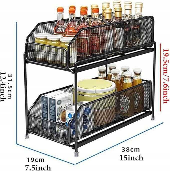 Organizer pod zlew kuchnia łazienka wysuwany organizer schowek zlew