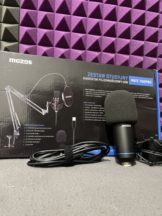 Mikrofon pojemnościowy Mozos Mkit 700 Pro ZESTAW