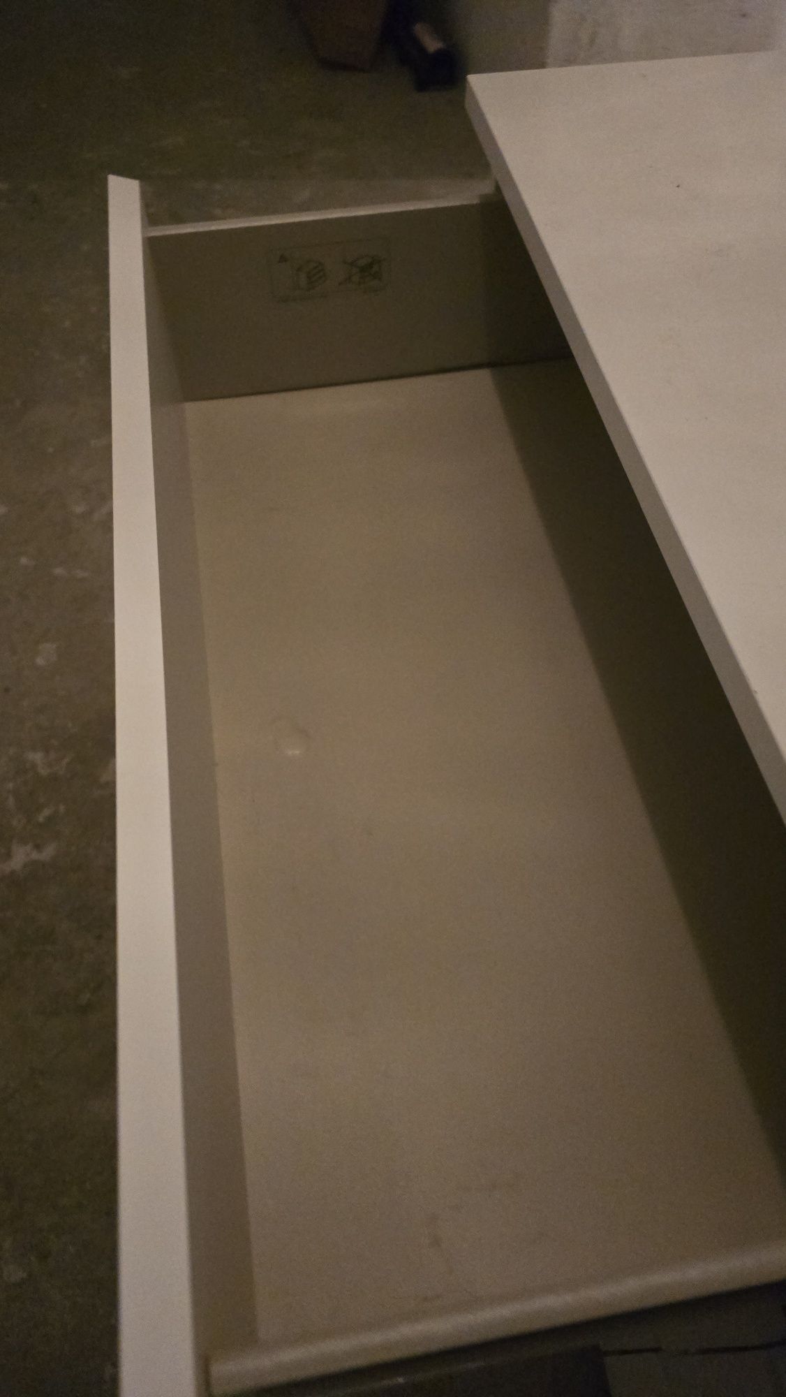 Komoda MALM biała, 6 szuflad, 160 cm