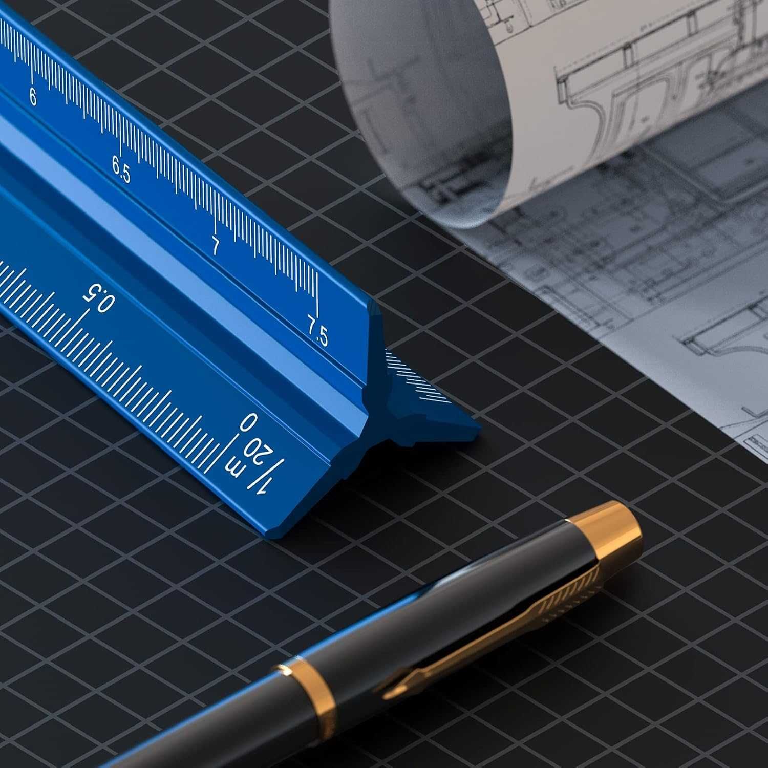 Kit 2x Réguas para Engenharia e Arquitetura Joligaea