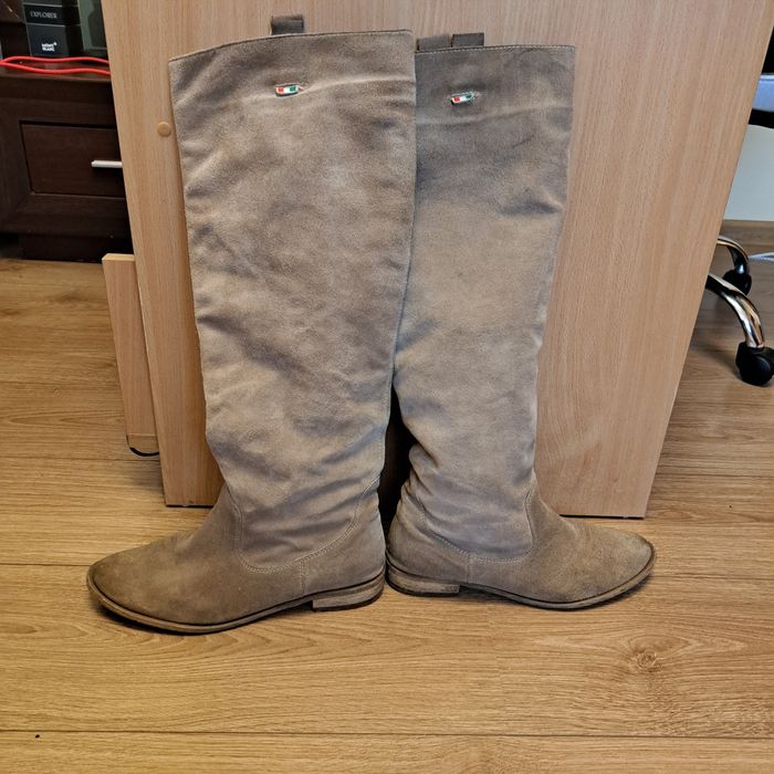 Сапоги ботфорты замшевые Италия  р.40.