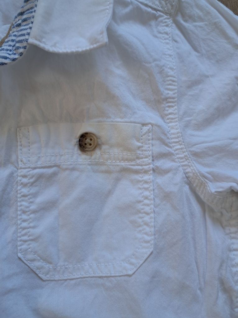 Koszula chłopięca biała h&m 92, 18-24 miesiące