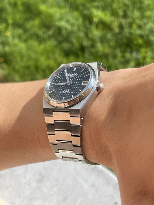 35mm. Piękna Szmaragdowa Tarcza. TISSOT PRX POWERMATIC 80.