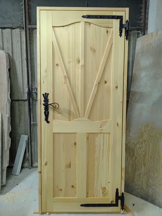 Drzwi sosnowe drewniane Góralskie pokojowe wewnętrzne