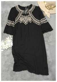 Черное платье с вышивкой Next платье вышиванка, р. XS
