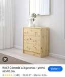 Movel 3 gavetas Ikea Pinho 62x70