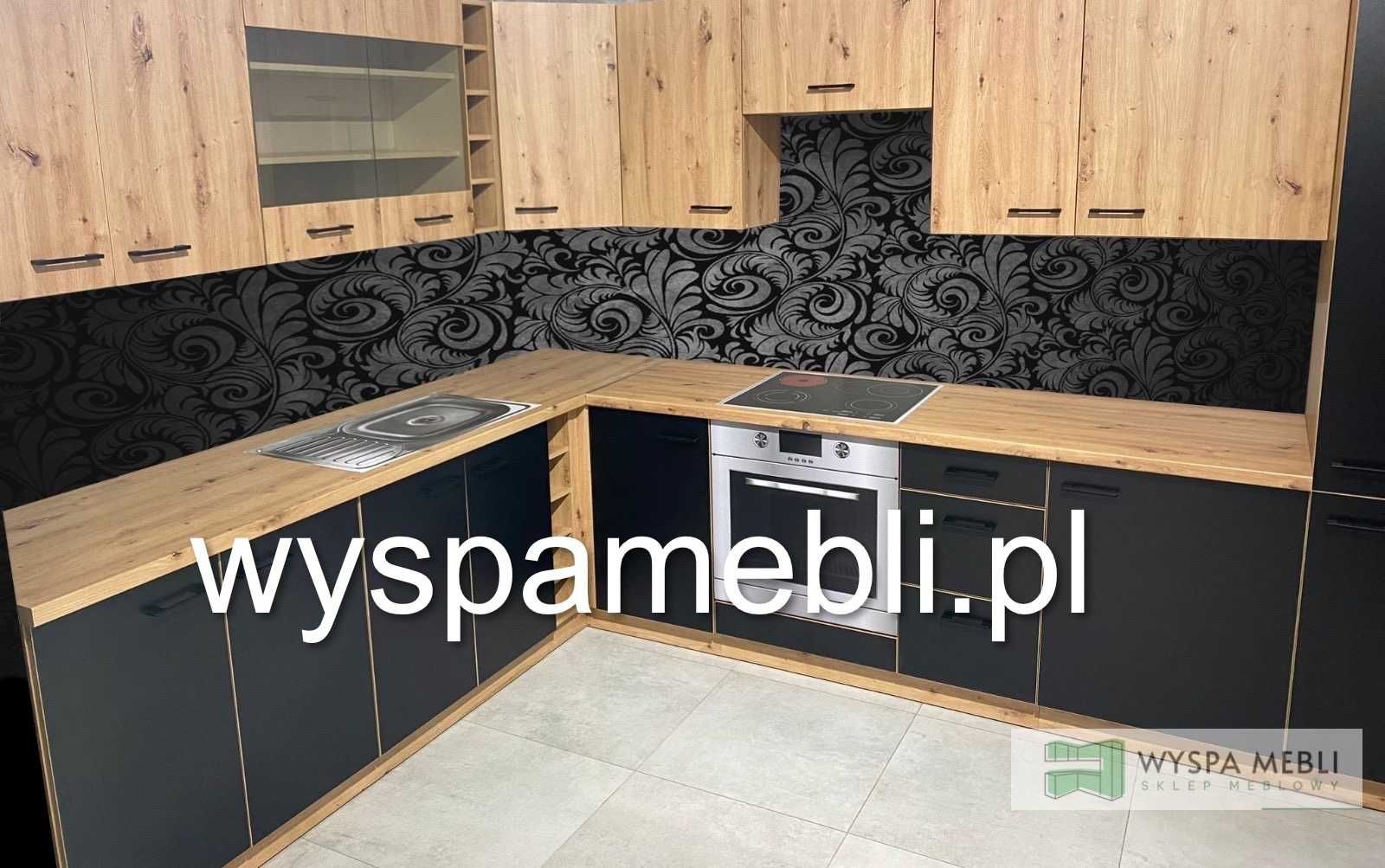 NOWY zestaw mebli kuchennych 260cm dąb artisan kuchnia wyspamebli.pl