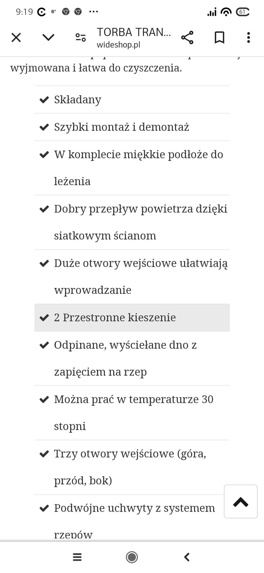 Torba transportowa dla psa, skladana